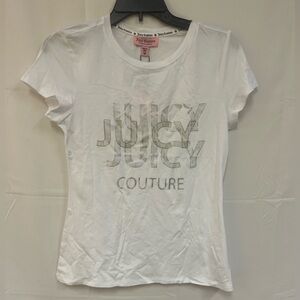 NEW JUICY COUTURE WOMENS WHITE SHIT SIZE: M